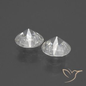 Gemme di Zircone Bianco caldo naturale da 3.64 ct, Rotondo, VS