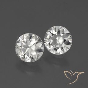Gemme di Zircone Bianco caldo naturale da 3.76 ct, Rotondo, VS