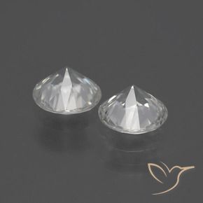 Gemme di Zircone Bianco caldo naturale da 3.76 ct, Rotondo, VS