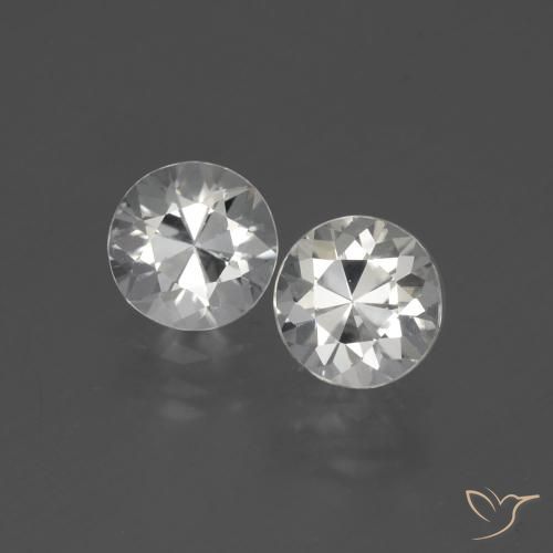 3.73ctw Naturale Bianco caldo Zircone, Rotondo, VVS