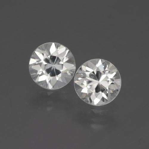 Zircone naturale bianco da 3,68 ct, taglio rotondo, VVS-VS