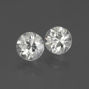 Zircone naturale bianco da 3,68 ct, taglio rotondo, VVS-VS