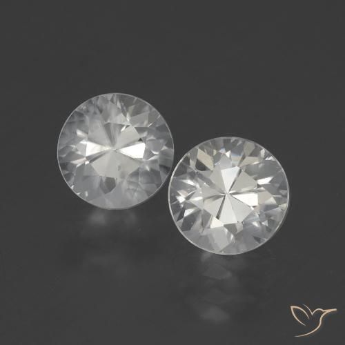 3.40ctw Naturale Bianco caldo Zircone, Rotondo, VS