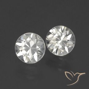 Gemme di Zircone Bianco caldo naturale da 3.04 ct, Rotondo, VS