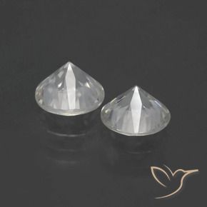 Gemme di Zircone Bianco caldo naturale da 3.04 ct, Rotondo, VS