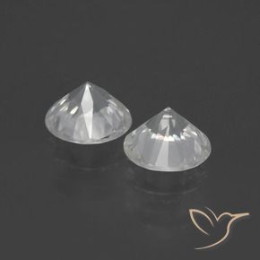 Gemme di Zircone Bianco caldo naturale da 2.92 ct, Rotondo, VVS-VS