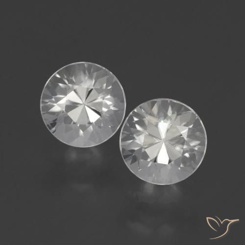 3.54ctw Naturale Bianco caldo Zircone, Rotondo, VS