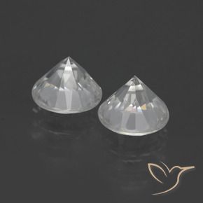 Gemme di Zircone Bianco caldo naturale da 3.54 ct, Rotondo, VS