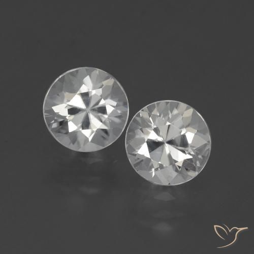 2.99ctw Naturale Bianco caldo Zircone, Rotondo, VVS-VS
