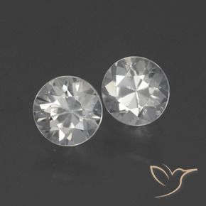 Gemme di Zircone Bianco caldo naturale da 2.99 ct, Rotondo, VVS-VS