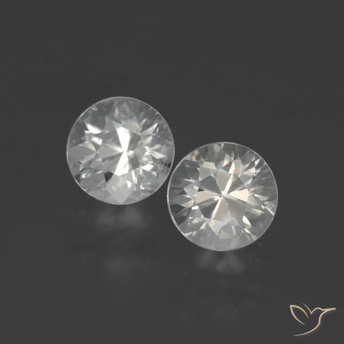 2.66ctw Naturale Bianco caldo Zircone, Rotondo, VS