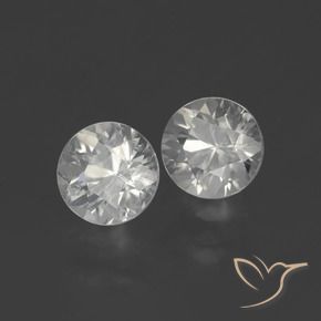 Gemme di Zircone Bianco caldo naturale da 2.66 ct, Rotondo, VS
