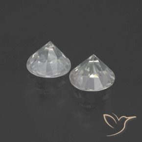 Gemme di Zircone Bianco caldo naturale da 2.66 ct, Rotondo, VS