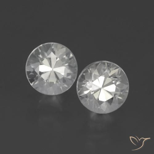 3.50ctw Naturale Bianco caldo Zircone, Rotondo, VVS