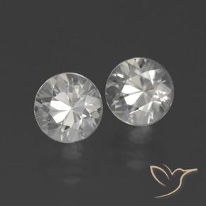 Gemme di Zircone Bianco caldo naturale da 3.50 ct, Rotondo, VVS