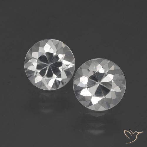 Gemme di Zircone Bianco caldo naturale da 3.10 ct, Rotondo, VS