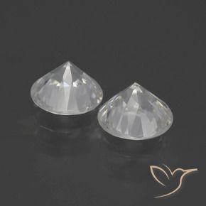 Gemme di Zircone Bianco caldo naturale da 3.10 ct, Rotondo, VS