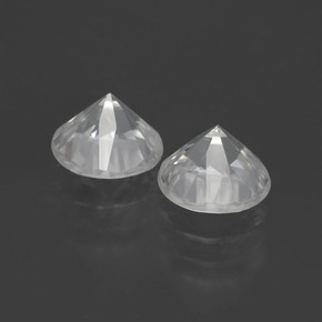 Gemme di Zircone Bianco caldo naturale da 3.34 ct, Taglio rotondo, VVS