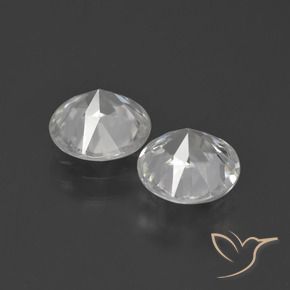 Gemme di Zircone Bianco naturale da 3.95 ct, Rotondo, VVS-VS