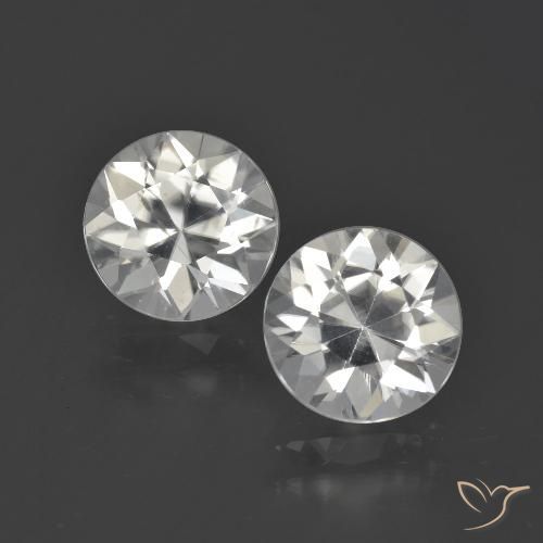 4.73ctw Naturale Bianco caldo Zircone, Rotondo, VS