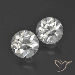 Gemme di Zircone Bianco caldo naturale da 4.73 ct, Rotondo, VS