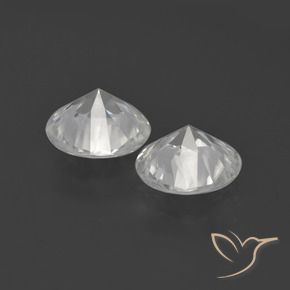 Gemme di Zircone Bianco caldo naturale da 3.99 ct, Rotondo, VVS-VS