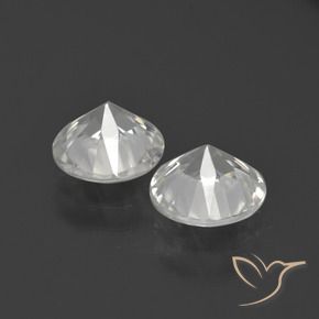 Gemme di Zircone Bianco trasparente naturale da 4.08 ct, Rotondo, VVS-VS