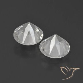 Gemme di Zircone Bianco caldo naturale da 4.70 ct, Rotondo, VS