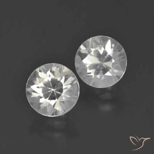 Gemme di Zircone Bianco caldo naturale da 4.46 ct, Rotondo, VS
