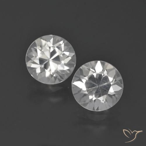 4.32ctw Naturale Bianco caldo Zircone, Rotondo, VVS-VS