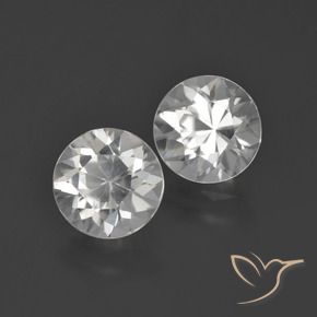 Gemme di Zircone Bianco caldo naturale da 4.32 ct, Rotondo, VVS-VS