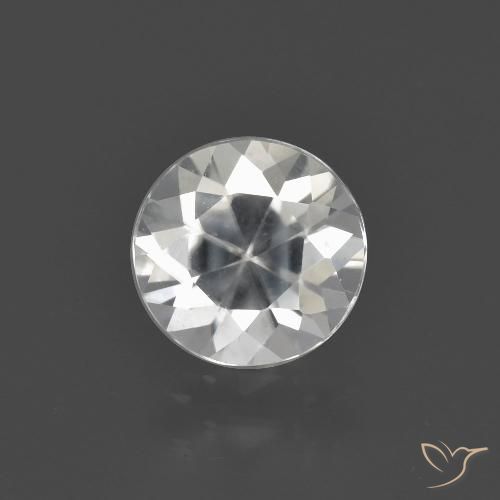 1.89ct Naturale Bianco caldo Zircone, Rotondo, VVS-VS