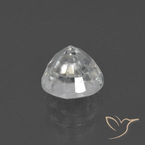 Zircone bianco caldo naturale da 3,22 ct, taglio rotondo, VS-SI