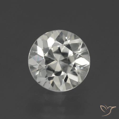 1.93ct Naturale Bianco caldo Zircone, Rotondo, VS