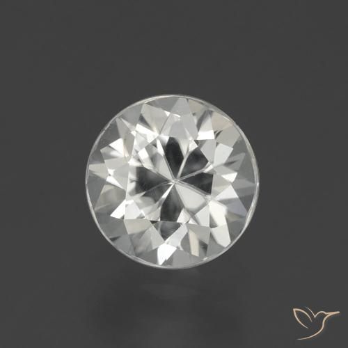1.92ct Naturale Bianco caldo Zircone, Rotondo, VS