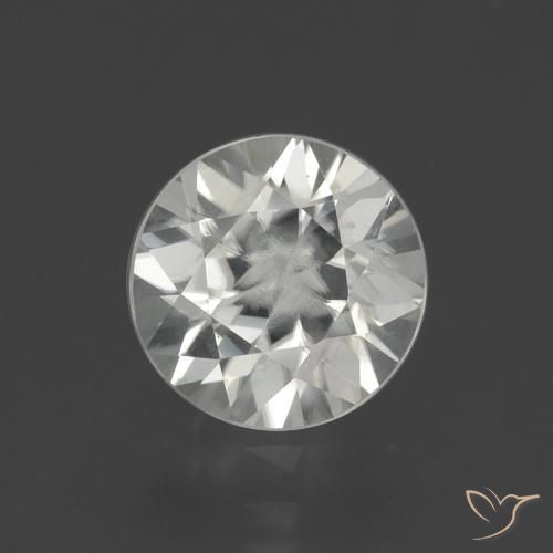 1.95ct Naturale Bianco caldo Zircone, Rotondo, VS