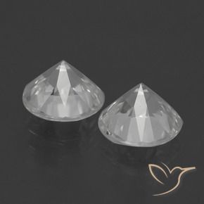 Gemme di Zircone Bianco naturale da 4.05 ct, Rotondo, VVS