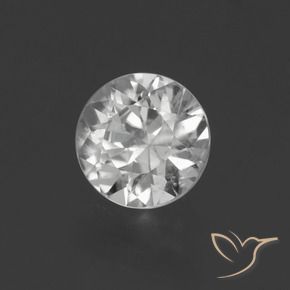 Zircone Bianco trasparente naturale da 1.33 ct, Rotondo, VS