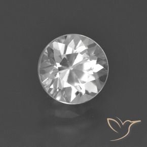 Zircone Bianco naturale da 1.56 ct, Rotondo, VVS-VS