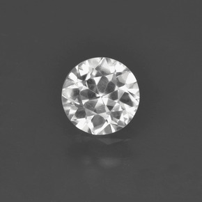Zircone naturale bianco da 0,91 ct, taglio rotondo, VVS-VS
