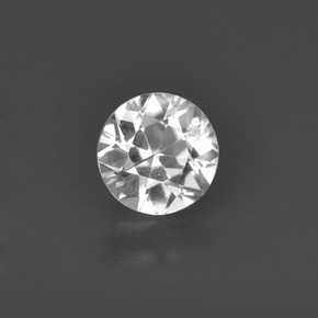 Zircone naturale bianco da 0,91 ct, taglio rotondo, VVS-VS