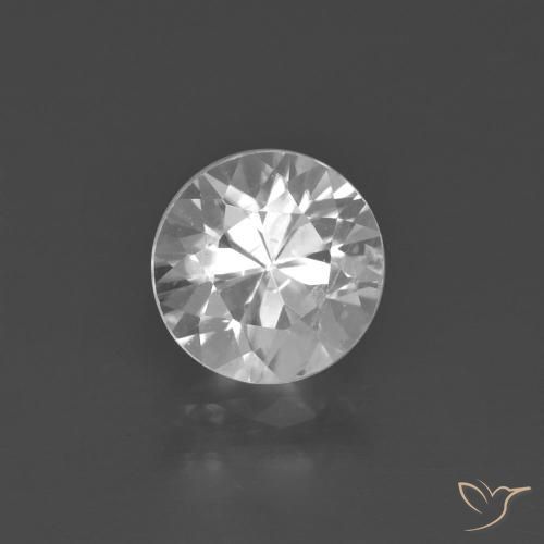 1.85ct Naturale Bianco Zircone, Rotondo, VS