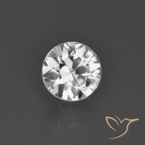 Zircone Bianco trasparente naturale da 1.45 ct, Rotondo, VVS-VS