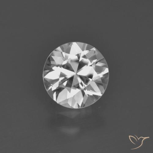 Zircone Bianco naturale da 1.35 ct, Rotondo, VVS-VS