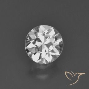 Zircone Bianco naturale da 1.35 ct, Rotondo, VVS-VS