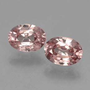 Zircone naturale rosa da  ct, taglio ovale, VS