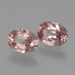 Zircone naturale rosa da  ct, taglio ovale, VS