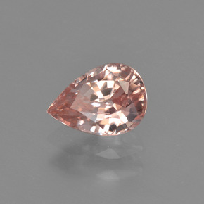 Zircone naturale rosa da 1,03 ct, taglio a pera, VVS