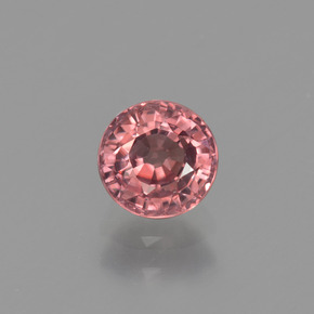 Zircone Rosa rosa naturale da 1.02 ct, Taglio rotondo, VVS-VS
