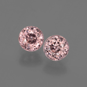 Zircone naturale rosa da  ct, taglio rotondo, VVS-VS
